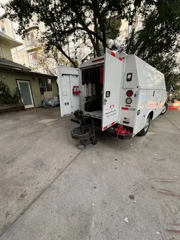 Magnet Plumbing service vehicle on-site for Grease Trap Cleaning in Sycamore Canyon
